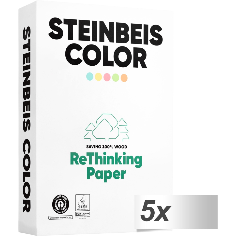 Steinbeis fotopaber 5x500 Bl Steinbeis Magic Colour roheline A4 80g Recyclingpapier