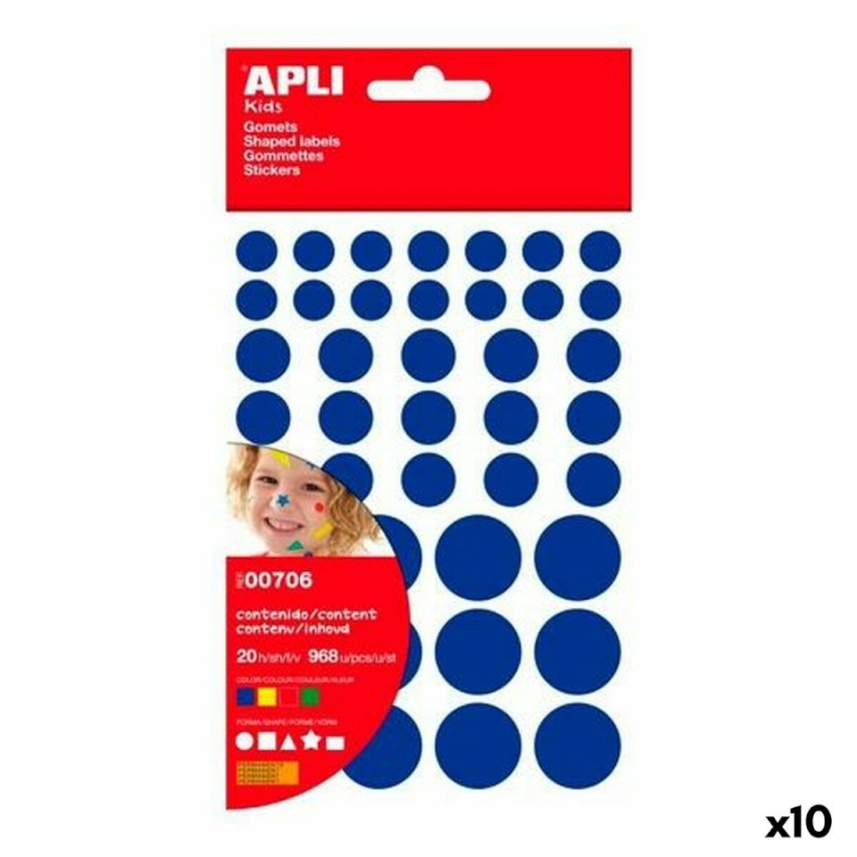 Apli kleepsud Gomets mitmevärviline Geomeetriline 20 Lehed 10tk