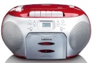 Lenco CD-raadio kassetimängijaga Lenco SCD420RD, punane