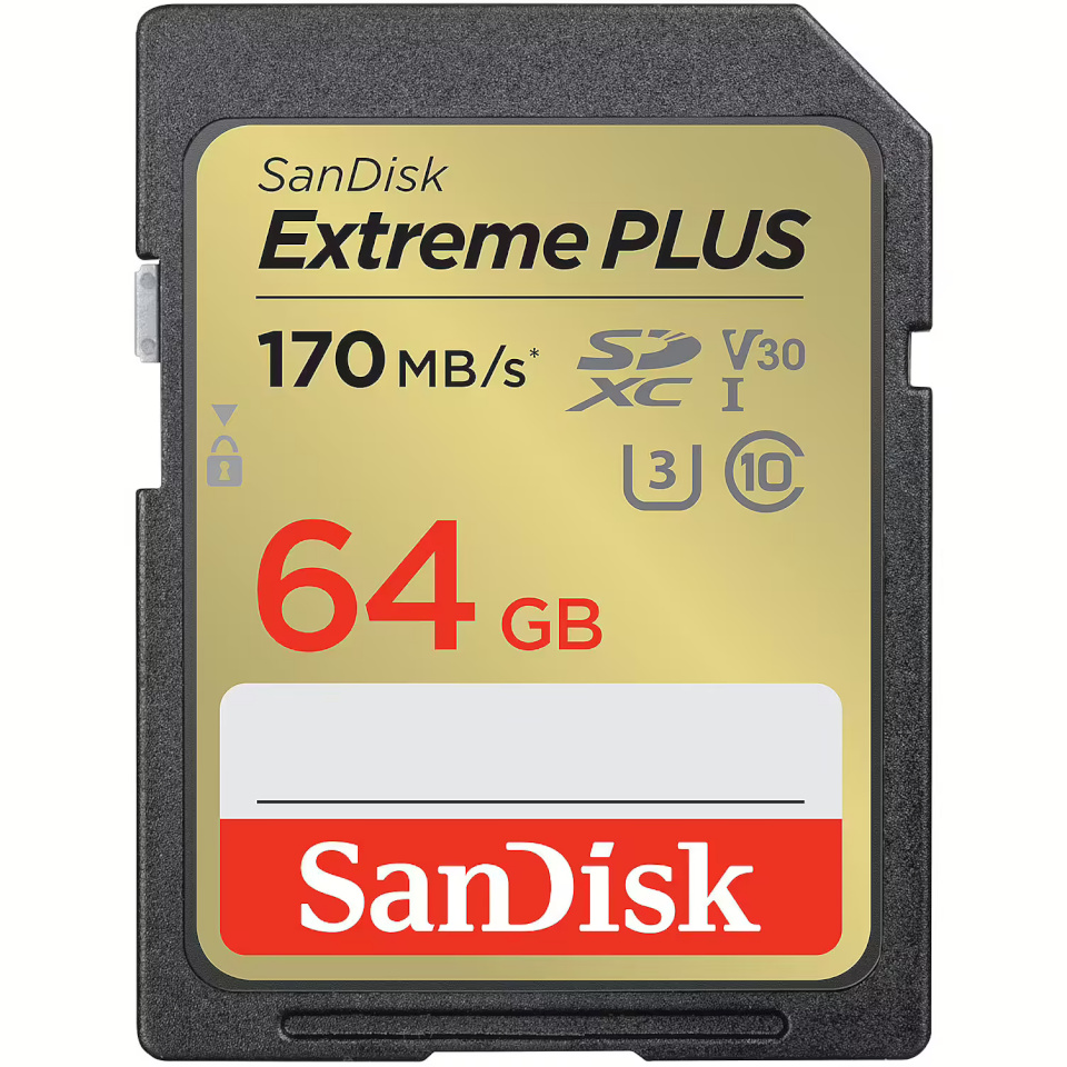 Sandisk mälukaart SDXC 64GB Extreme Plus 170MB/s