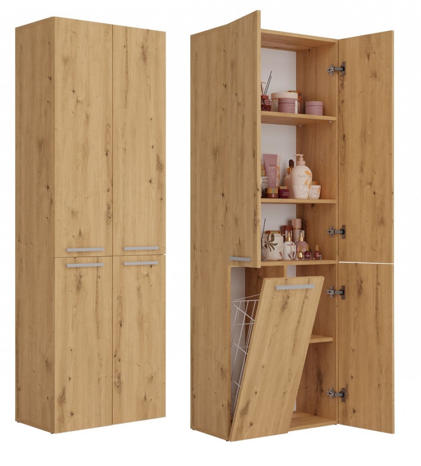 Top E Shop vannitoakapp NEL 1K DD ART KPL bathroom storage cabinet Oak
