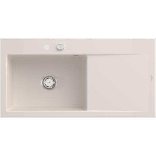 Villeroy&Boch valamu 336202KR, Subway Style 60, 100cm,pealt paigaldatav, nupuga, keraamiline, Crema