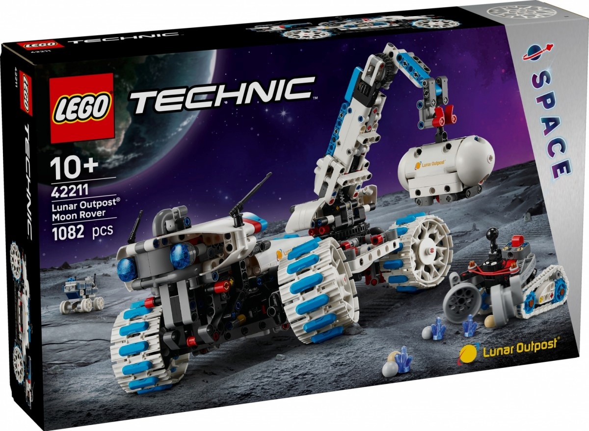 LEGO klotsid 42211 Technic Lunar Outpost Mondrover-Raumfahrzeug