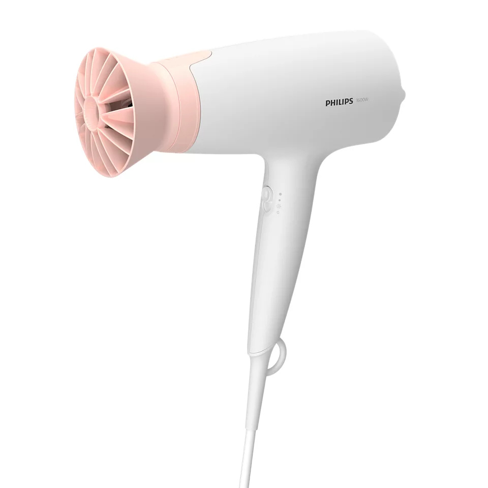 Philips föön BHD300/00 Series 3000 Hair Dryer, valge/roosa