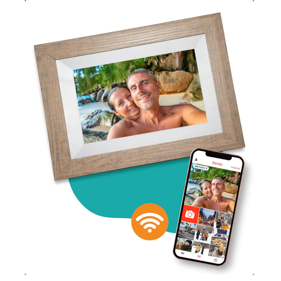 Pora digitaalne pildiraam Pora 8" WF-805T-LB hellbraun