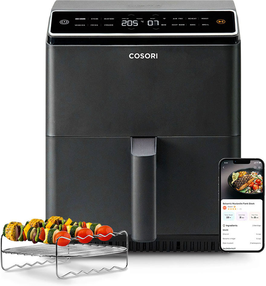 Cosori kuumaõhufritüür Dual Blaze Airfryer, tumehall