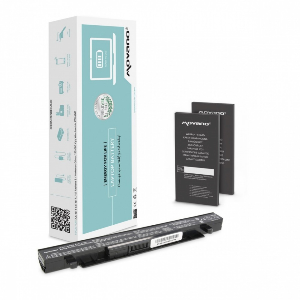 Movano sülearvuti aku A41-X550A for ASUS X550 A450 F450 K550 - 2200 mAh (32 Wh)