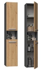 Top E Shop vannitoakapp NEL I ANT/ART bathroom storage cabinet Graphite, Oak
