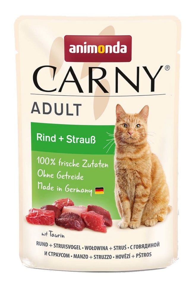 Animonda kassitoit Carny Adult Beef and ostrich - Wet Cat Food- 85g