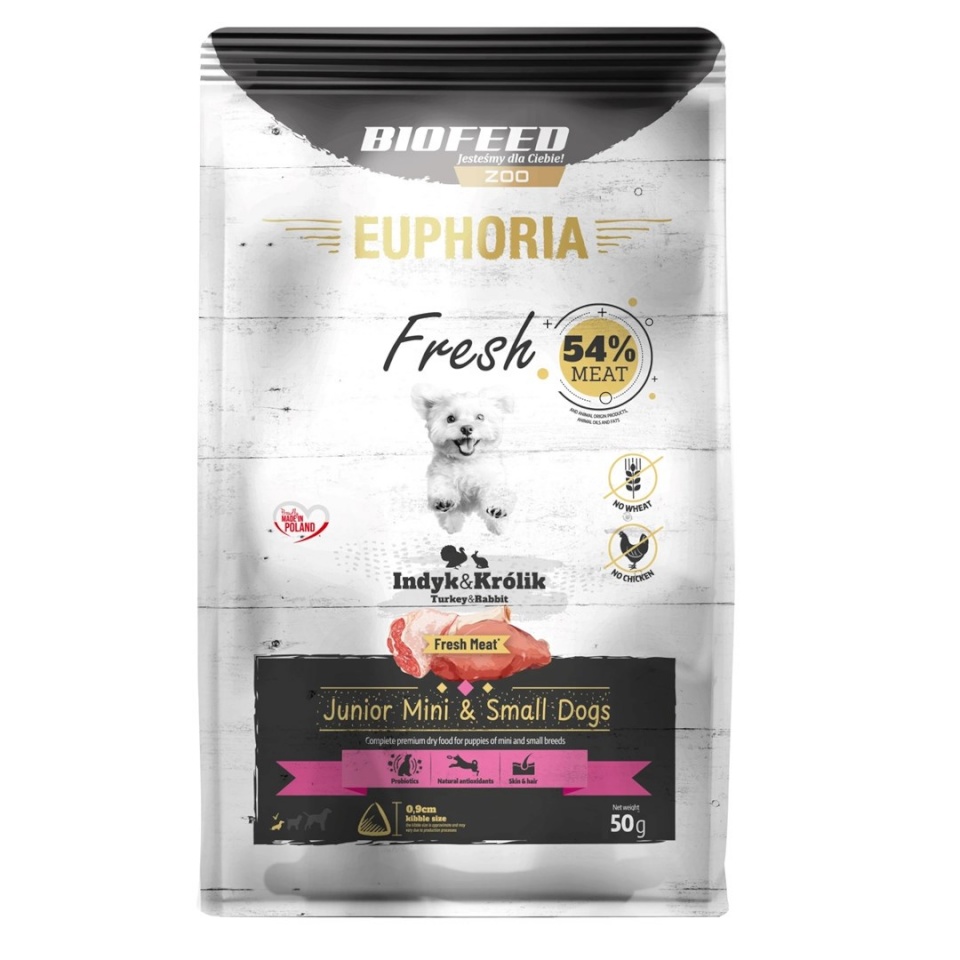 Biofeed kuivtoit koerale EUPHORIA Fresh Junior Turkey with Rabbit XS/S, 50g