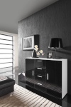 Cama Meble puhvetkapp living room sideboard UNI must valge/must läikega