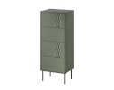 Cama Meble puhvetkapp 4S TRESSE chest of drawers 50x40x125 matte roheline