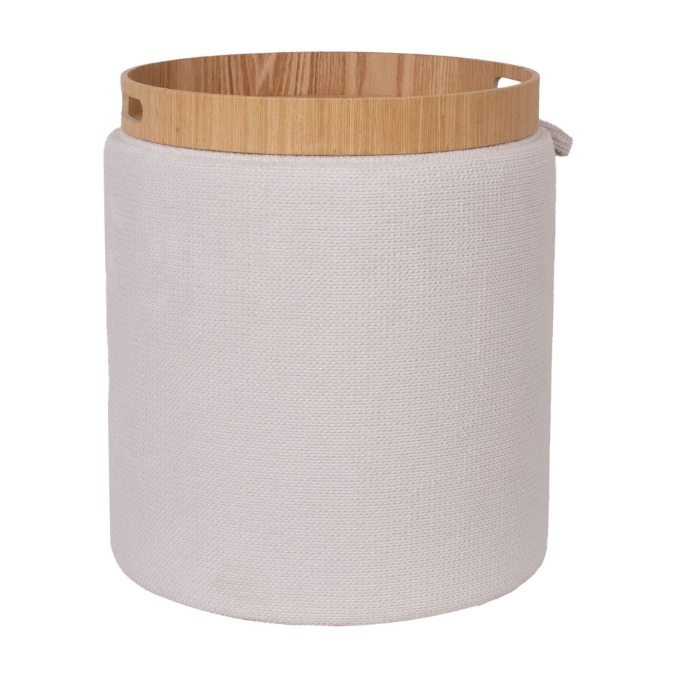 H4Y Tumba/laud HIRO D34,5xH37cm, valge, panipaigaga