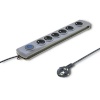 Qoltec pikendusjuhe Surge protector Quick Switch 6 sockets 3m hall