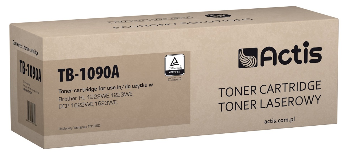 ACTIS tooner TB-1090A replacement for Brother TN-1090 TN1090, Standard, 1500 pages, must