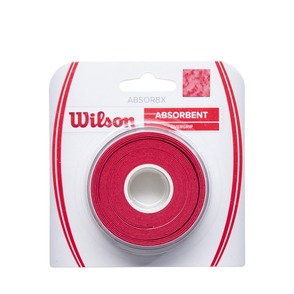 Wilson Absorbx Overgrip käepide, 3 tk pakis, punane