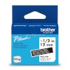 Brother etiketiprinterite etiketid BTAG335 12mm valge/must 4m