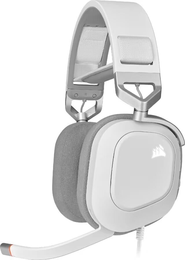 Corsair kõrvaklapid HS80 RGB USB Gaming Headset White, valge