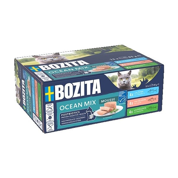 Bozita kassitoit Mousse Mix Ocean, 12x85g