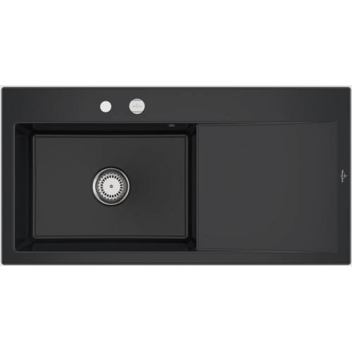 Villeroy&Boch valamu 336202R7, Subway Style 60, 100cm,pealt paigaldatav, nupuga, keraamiline, Pure Black