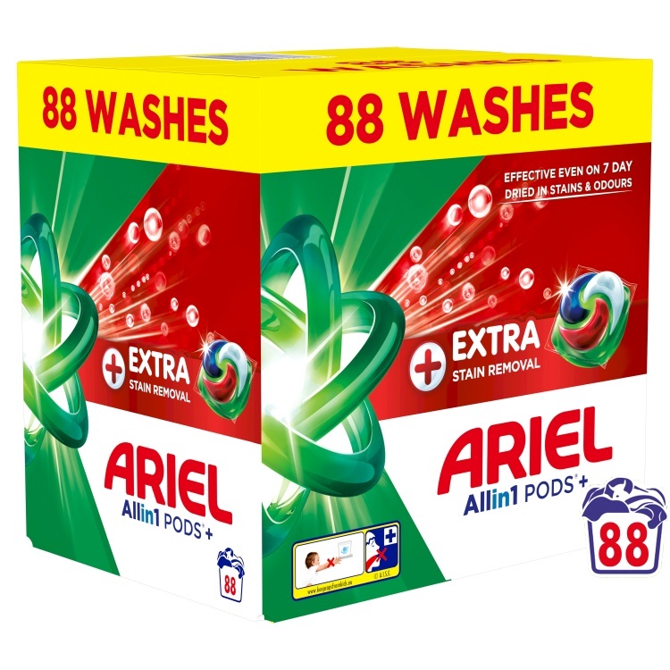 Ariel pesukapslid All-in-1 PODS +Extra Stain Removal, 88tk