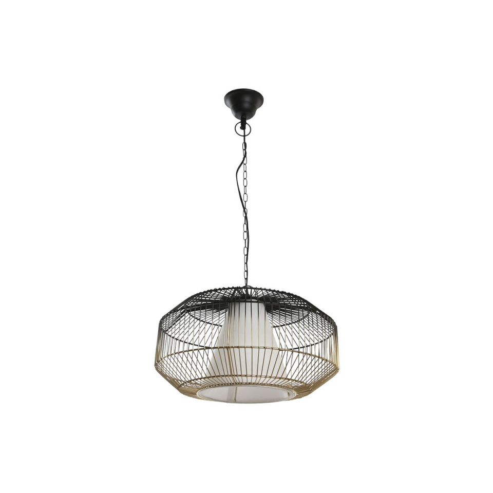 DKD Home Decor laelamp 42x42x23cm must kuldne Raud 50 W