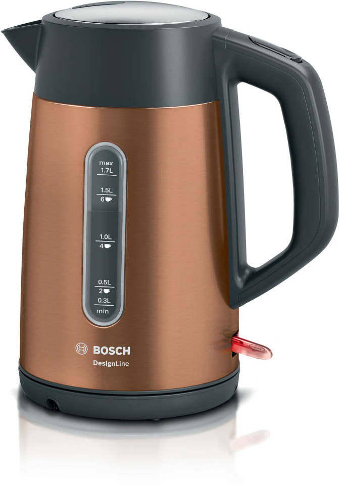 Bosch veekeetja TWK4P439 DesignLine Electric Kettle 1,7L, pronks/must