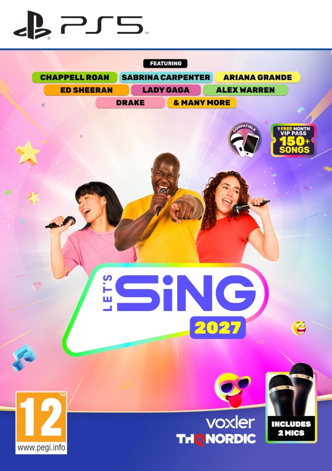 THQ Nordicu mäng Let's Sing 2027 ja 2 mikrofoni (PS5)