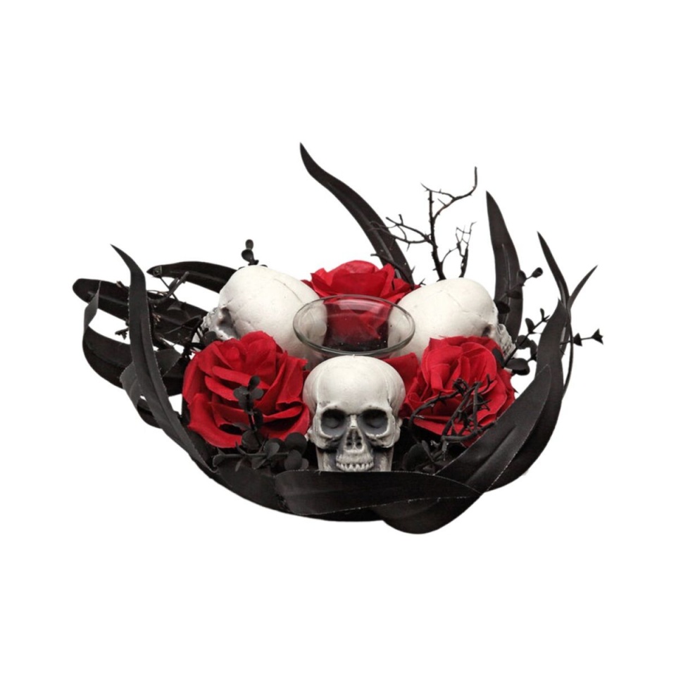 BGB Carnival Halloweeni Kaunistused 30x30x10cm Pealuu Svijećnjak Pealuud