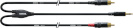 Cordial helikaabel LONG, 3,5 mm - 2x RCA, 0,9 m