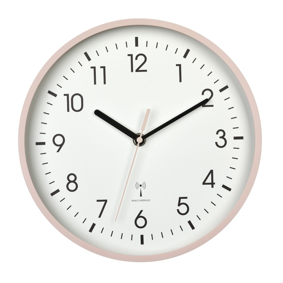 TFA seinakell 60.3550.16 Radio Wall Clock, roosa