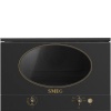 SMEG mikrolaineahi Colonial, integreeritav MP822NAO, 22L, 850W, antratsiit/messing