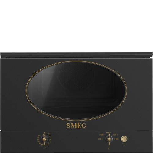 SMEG mikrolaineahi Colonial, integreeritav MP822NAO, 22L, 850W, antratsiit/messing