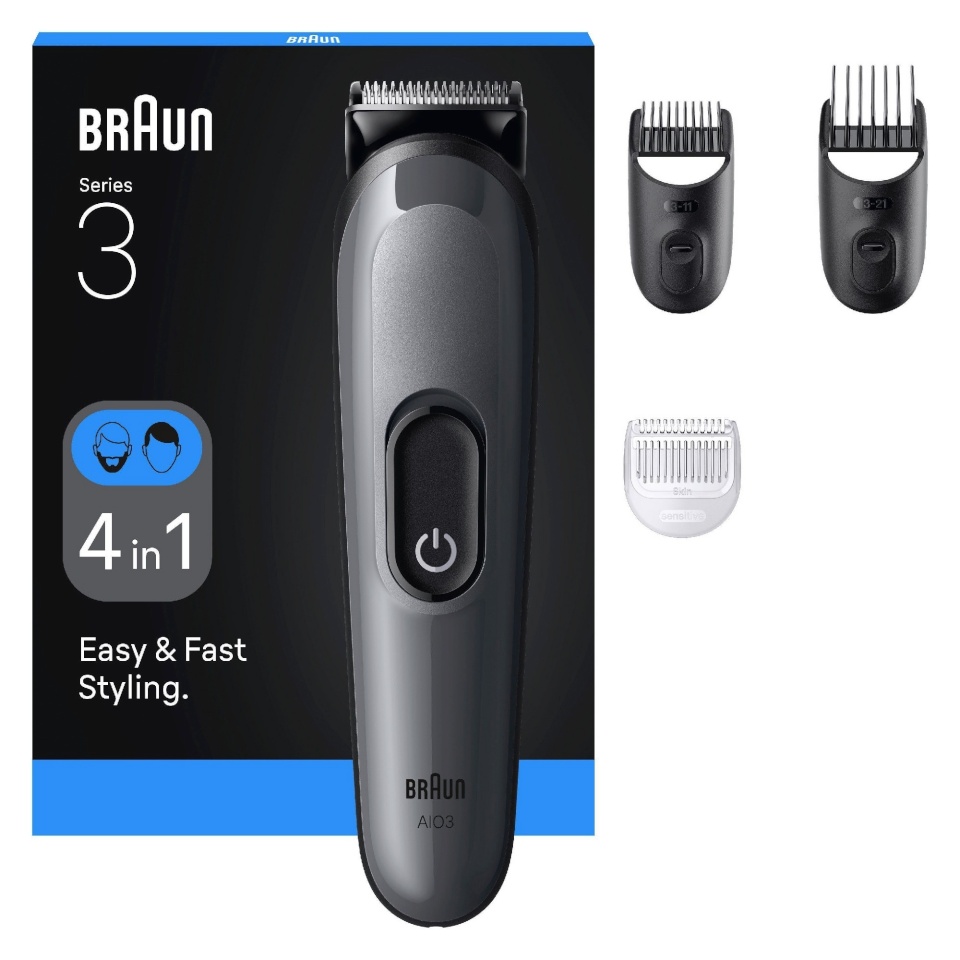 Braun habemepiiraja AIO3500 All-in-One Style Kit, must