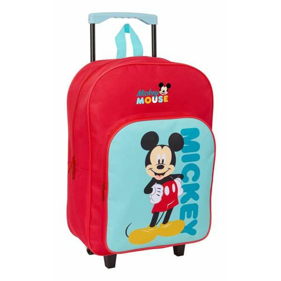 Disney ratastega koolikott sinine punane 32x42x14cm