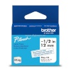 Brother etiketiprinterite etiketid BTAG233 12mm sinine/valge 4m