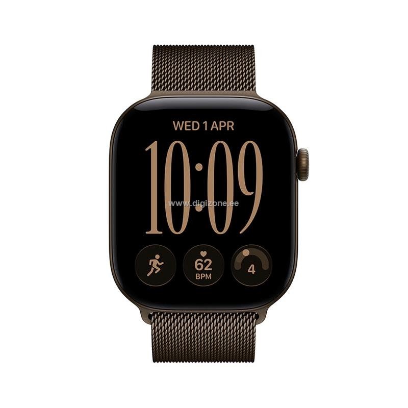 Apple Watch Series 12 GPS 46mm Dark Bronze Aluminium Case with Dark Bronze Milanese Loop - S/M
