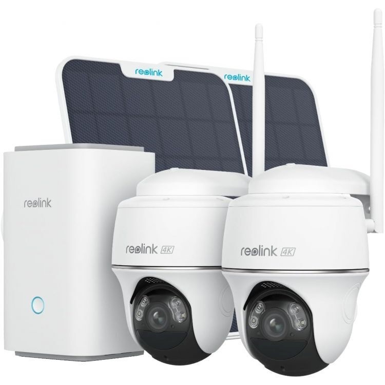 Reolink turvakaamera Home Hub Kit Surveillance System, Home Hub + 2 x Argus PT Ultra with Solar Panel, valge