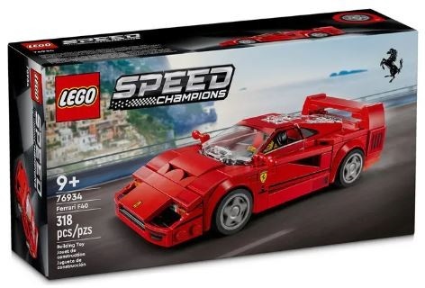 LEGO klotsid 76934 Speed Champions Ferrari F40 Supersportwagen