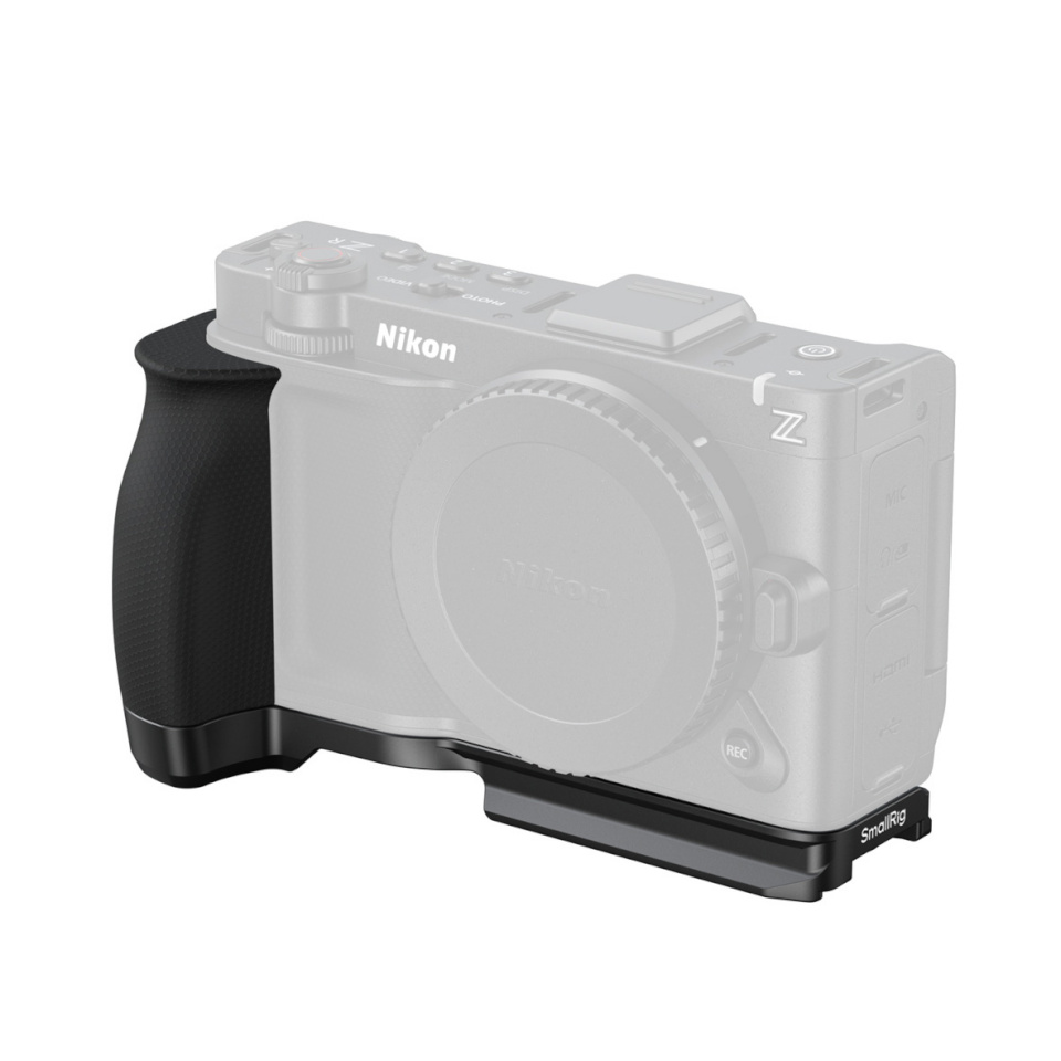 SmallRig tarvik 5466 L-kujuline kinnitusplaat silikoonkäepidemega Nikon ZR kaamerale
