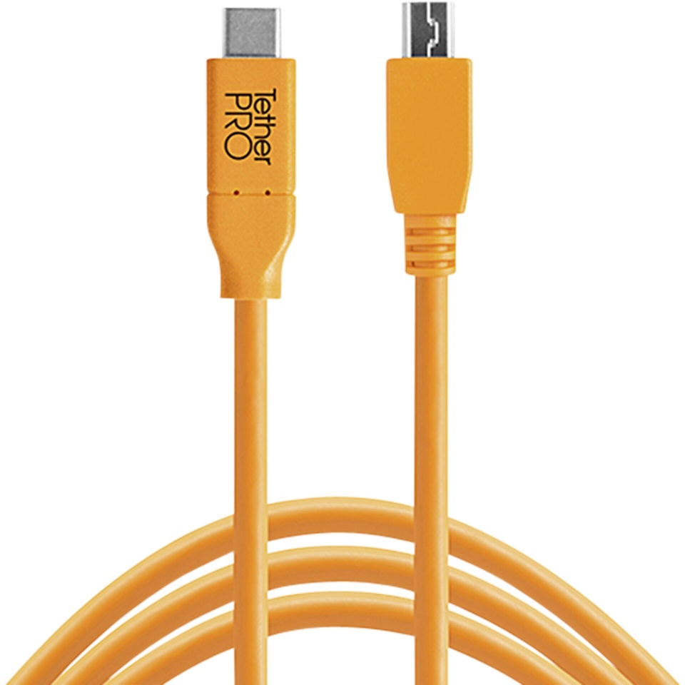 Tether Tools USB-C to 2.0 Micro- B 5-Pin 4,60m oranž