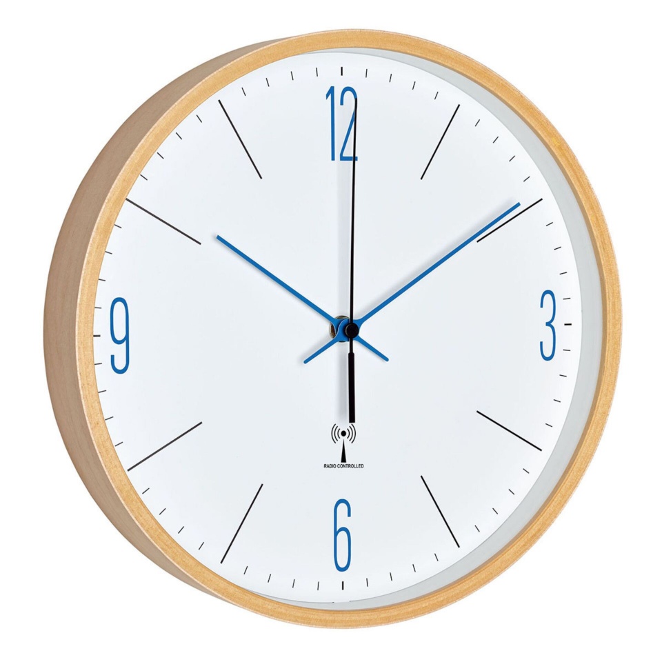 TFA seinakell 60.3524.06 Analogue Design Radio-Controlled Wall Clock, pruun/valge