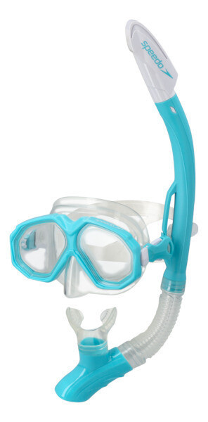 Speedo snorgeldamise komplekt Leisure Adult Dual Lenses & Snorkel Combo SR helesinine