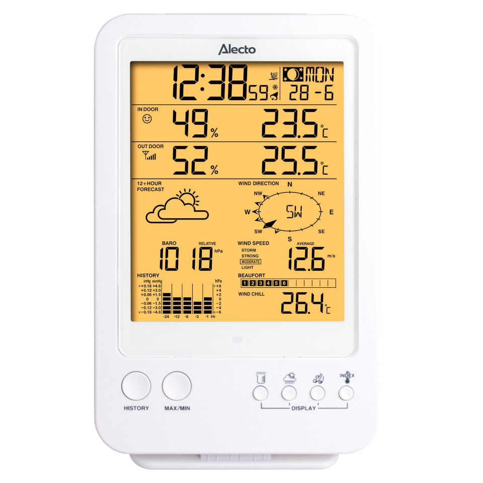 Alecto ilmajaam Alecto WS-4800 Professionelle Wetterstation mit Funksensor