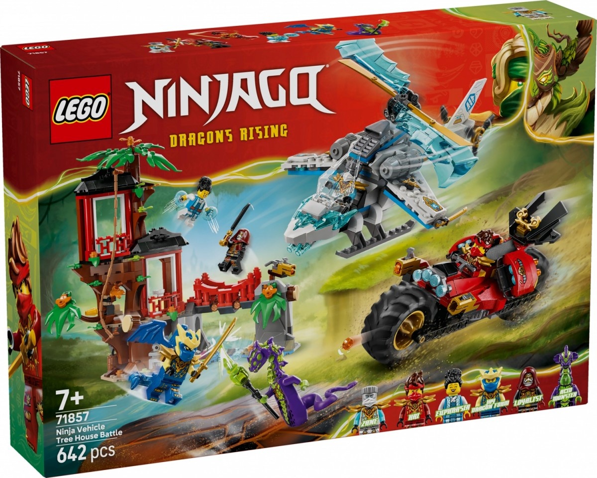 LEGO klotsid 71857 Ninjago Showdown am Baumhaus mit dem Ninja-Bike