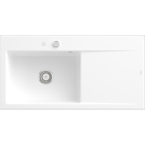 Villeroy&Boch valamu 336202RW, Subway Style 60, 100cm,pealt paigaldatav, nupuga, keraamiline, Stone White