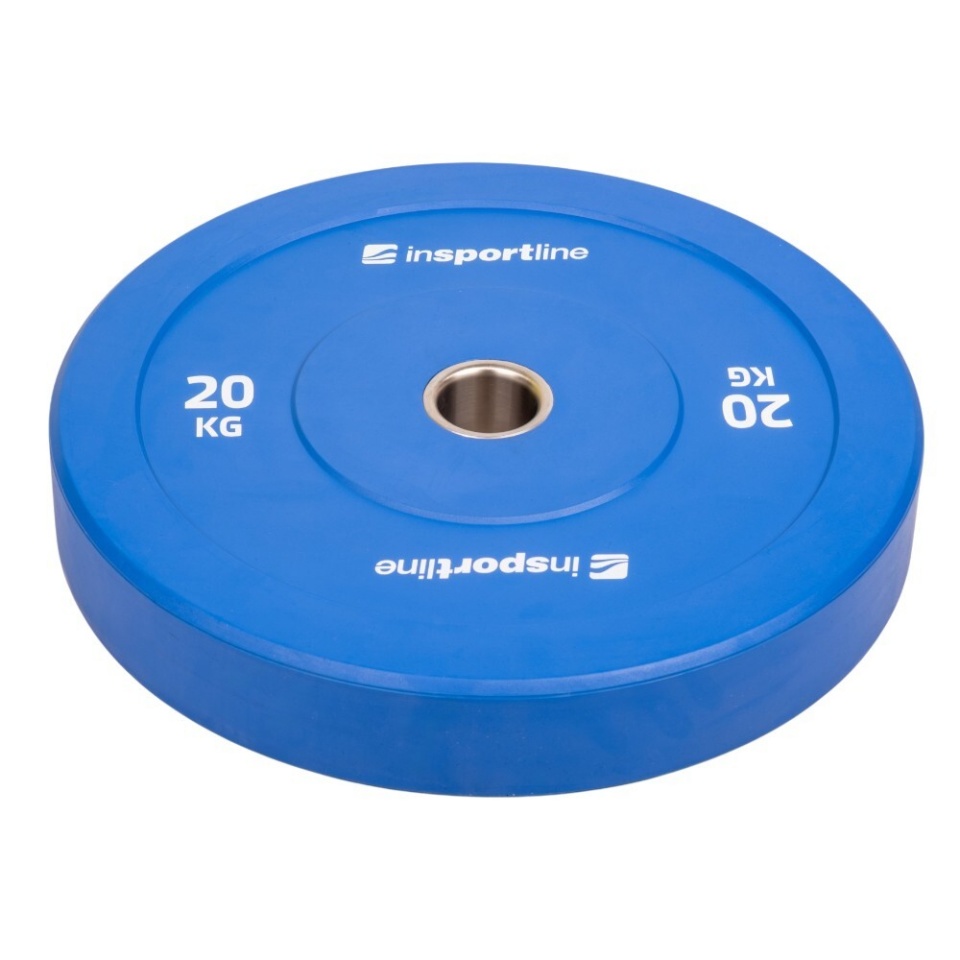 inSPORTline raskusketas Bumper Plate Go 50 mm 20kg sinine