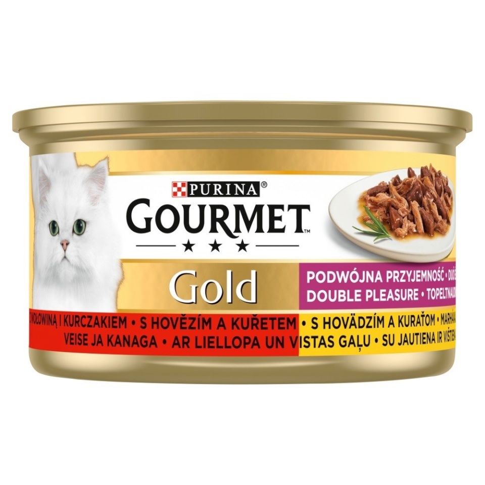 Purina Nestle kassitoit Gourmet Gold Mix Beef and Chicken, 85g