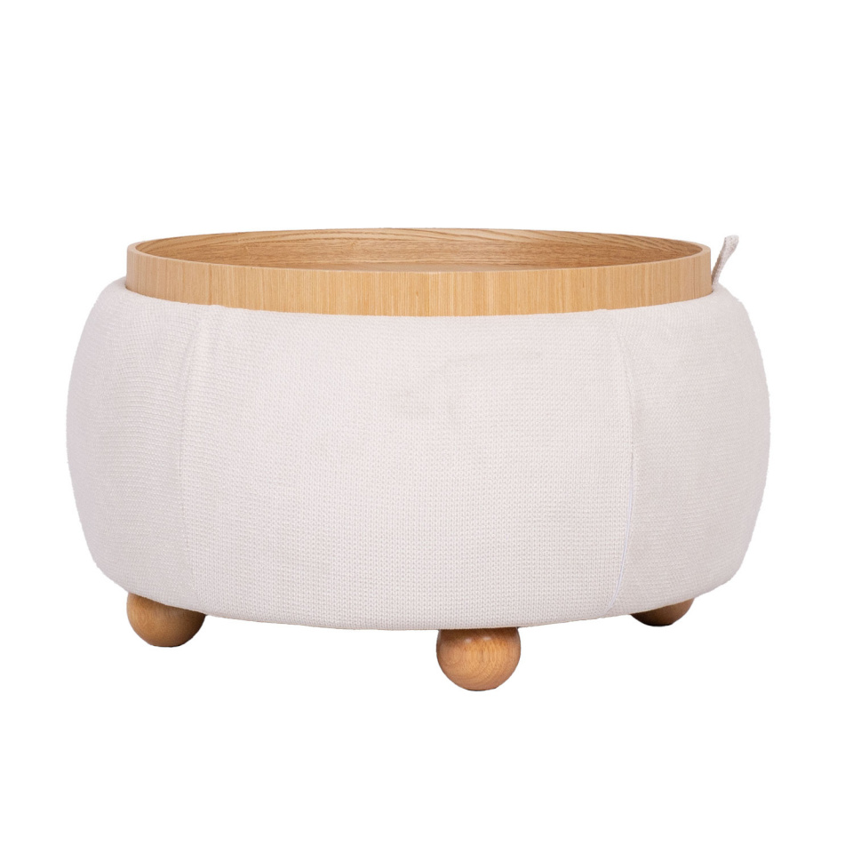 H4Y Tumba/laud HIRO D67xH38cm, valge, panipaigaga