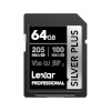 Lexar mälukaart SDXC Professional Silver PLUS UHS-I/U3/A2/4K R205/W100 (V30) 64GB